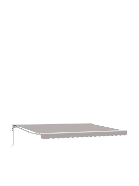 vidaXL Cort Terasă Cu LED Gri 4x3.5m