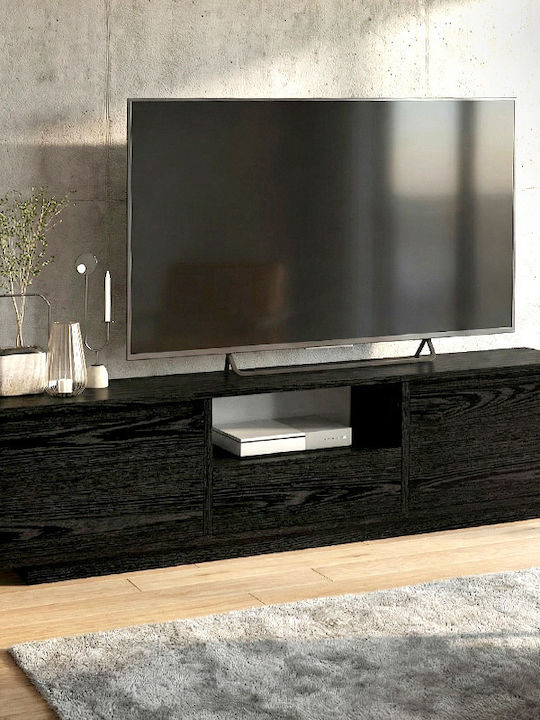 Έπιπλο Τηλεόρασης Lumbera Μαύρο Μ160xΠ29.5xΥ42cm