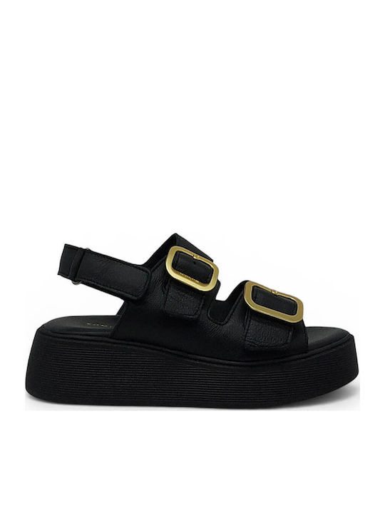Komis & Komis Sandale Casual Damă Din Piele Neg...