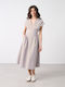 Summer Midi Dress Brown
