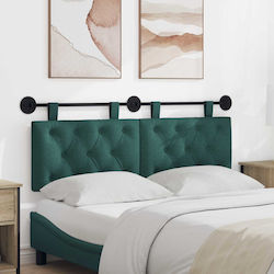 vidaXL Headboard Cushion Fabric Green 130x55cm