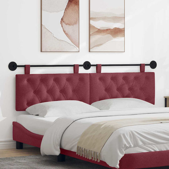 vidaXL Fabric Bed Headboard Cushion Red 170x55cm