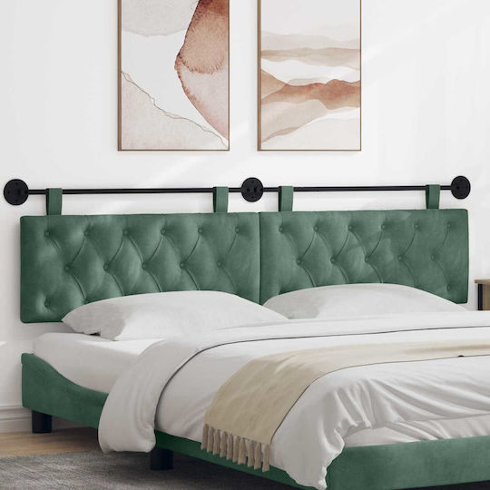 vidaXL Stoff-Kopfstütze für Betten Hellblau 210x55cm