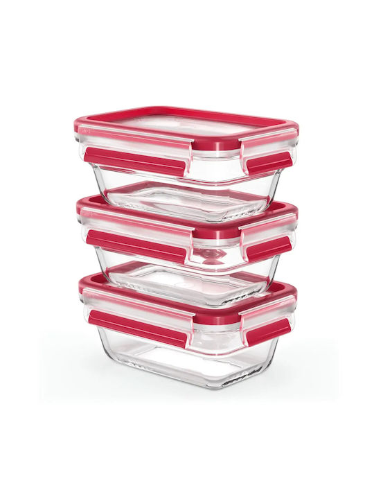 Tefal Сет Кутии за Храна Стъклени 3 Бройки