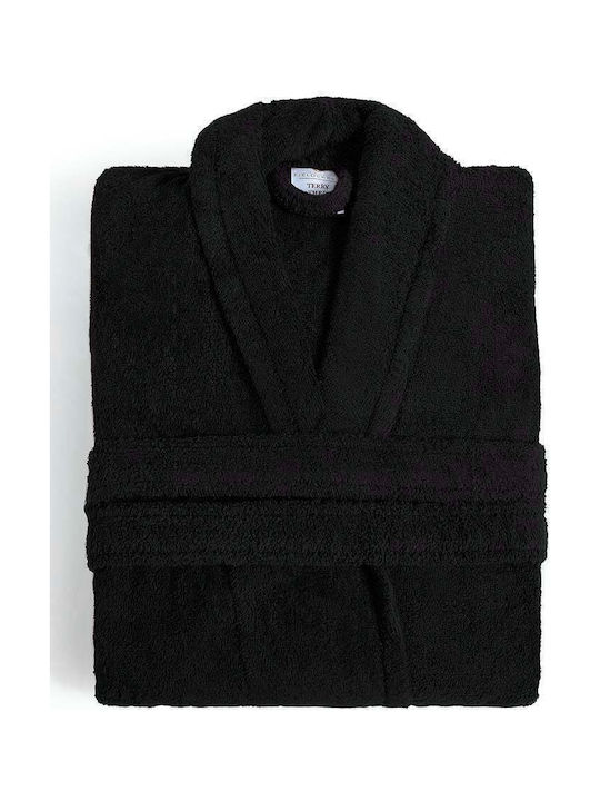 Fieldcrest Ultra Soft Μπουρνούζι με Γιακά Black...