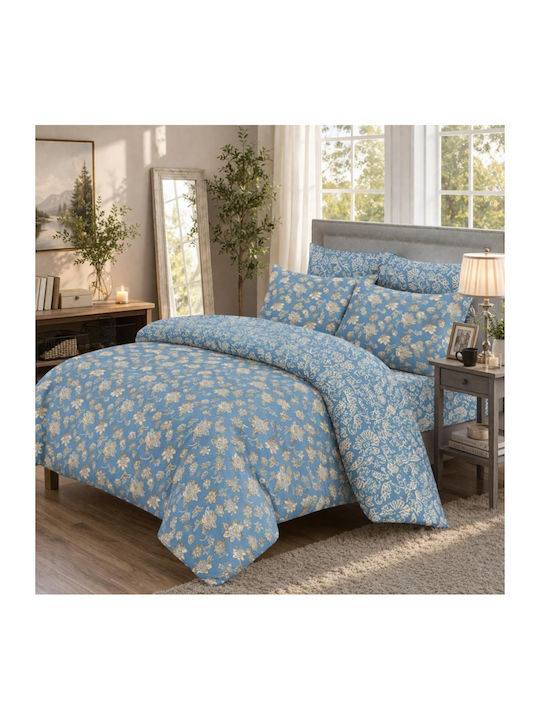 My Home Luxury King Size Bed Sheets Set With Ru...