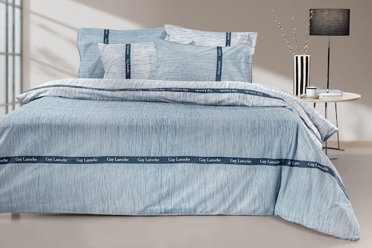 Guy Laroche Avene Σετ Σεντόνι με 2 Μαξιλαροθήκες King Size 270x265εκ. Μπλε (3τμχ)