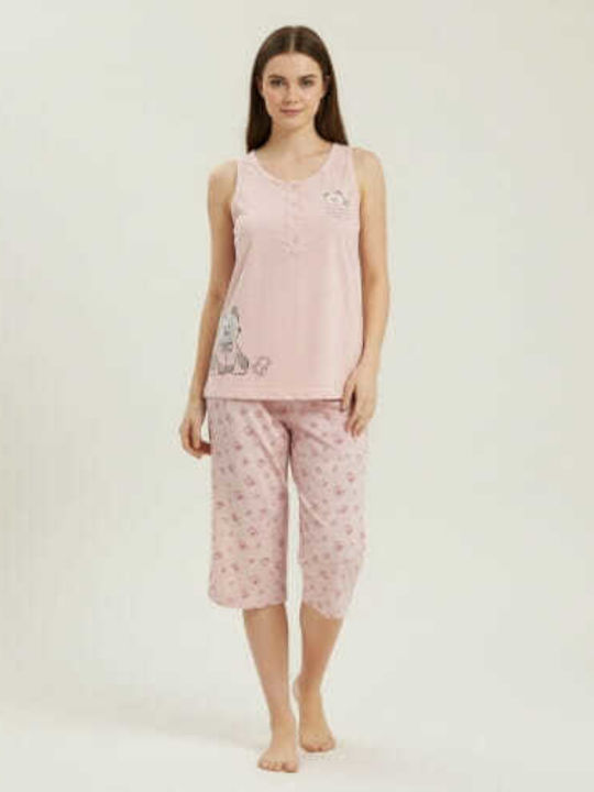 Prive Underwear Summer Women's Pink Pyjama Set