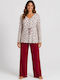 Nina Club Winter Women's Pyjama Set Burgundy
