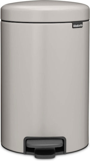 Brabantia NewIcon Pedal Waste Bin Plastic with Pedal Grey 12lt