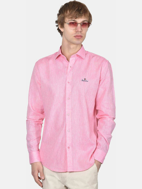 Berto Lucci Short Sleeve Linen Shirt in Regular...