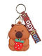 Portofel Breloc Pvc Charm Capybara Căpșună Capybara 8cm