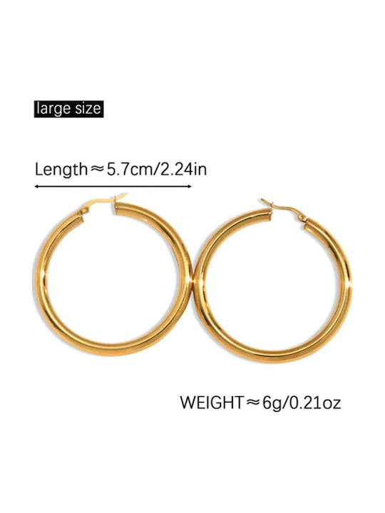 Sharks Bay Clothing Earrings Hoops Gold Plated Black Steel