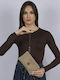 Leather Women's Handbag Suede Grey