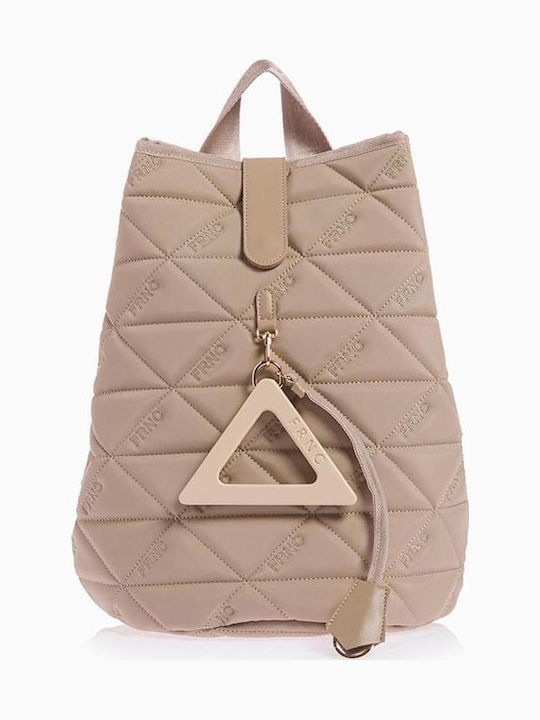 FRNC Damentasche Rucksack Beige