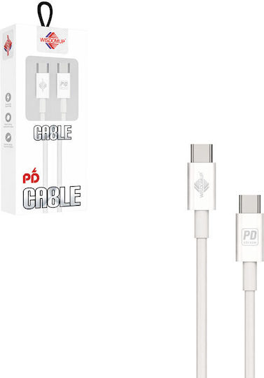 WisdomUp USB 2.0 Cable USB-C male - USB-C 66W PD 1m