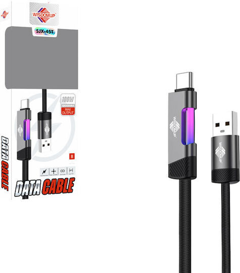 WisdomUp USB 2.0 Кабел USB-C Мъжки - USB-A 100W