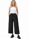 Women's Pantaloons with Rubber Band in Loose Fit Black