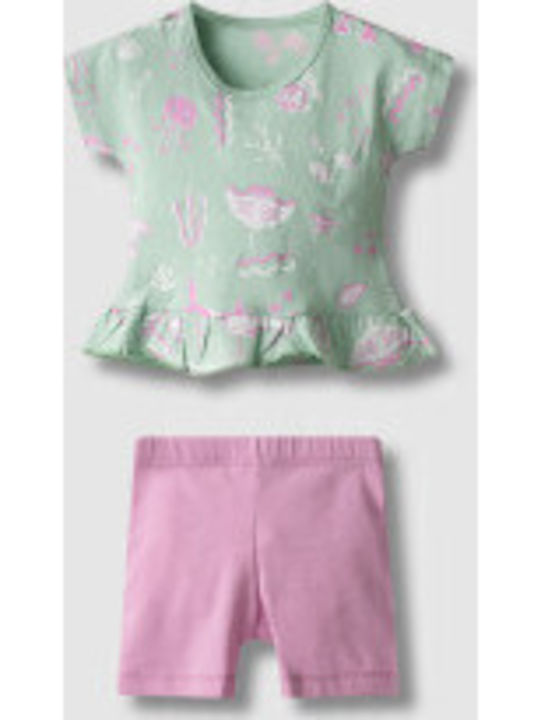 Nek Kids Wear Kids Clothing Sets with Leggings Turquoise 2 Pieces