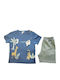 Sommer Kinderbekleidungsset 2 Stück Blau G034