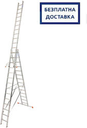 Professional Three-section Ladder Krause Tribilo 3x14 10.9 M 150 Kg