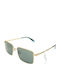 Benetton Men's Sunglasses With Gold Frame And Green Lens BE7050 403