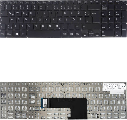 Deutsche Tastatur Für Laptop German Laptop Keyboard Sony Vaio Fit Svf15 Svf152 Svf1521c5e Svf15218cxw Svf152c29m Svf152a29m Svf153 Svf153a1ym Svf153a2tt Svf154 Svf15a1m2es Svf15a1s2es De No Frame Black Κωδ.40139denofr