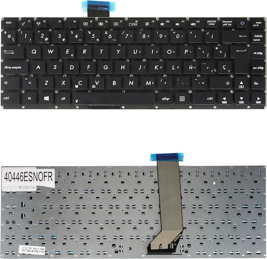 Teclado Español Para Portátil Spanish Laptop Keyboard Asus Vivobook X402 X402c X402ca S400 S400c S400ca 90nb0094-r31us0 Aexj7u00010 Aexj7u01110 0knb0-410aus00 Es No Frame Black Κωδ.40446esnofr