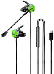 Remax RM-709a In-ear Handsfree Ακουστικά με Βύσμα USB-C Μαύρο Remax RM-709a In-ear Handsfree Ακουστικά με Βύσμα USB-C Μαύρο