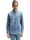 Western Long Sleeve Women's Denim Shirt Blue