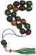 Roloi Komboloi Worry Beads with 17 Beads Made of Nutmeg Length 30cm Multicolour