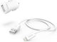 HAMA Încărcător Auto Cu Mufă De Brichetă 12W 2.4A Încărcare Rapidă Cu O Singură Portă 1xUSB-A Cu Cablu Lightning Culoare Albă