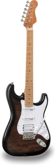 Soundsation Rider Deluxe Mtrbk Ηλεκτρική Κιθάρα ST Style Μαύρη