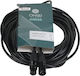 Onsei Cable XLR male - XLR female Μαύρο 15m