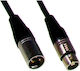 Tele Cable XLR male - XLR female Μαύρο 0.5m CR-675-145-0-5M