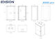 Edision Wall Mounted Rack Cabinet 19U Black 60-02-0105