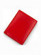 Leather Men's Wallet Red