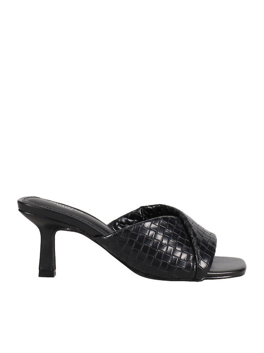 Migato Mules with Heel in Black Colour