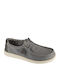 Wally Stretch Canvas Men's Moccasins In Black Colour