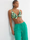 Summer Bikini Top Floral Λευκό