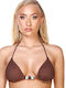 Bikini Τριγωνάκι B Cup με Ενίσχυση Καφέ