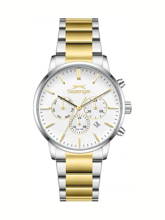 Slazenger Men's Battery Watch with Silver Metal Bracelet