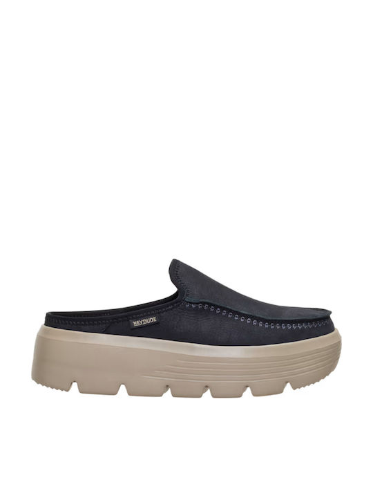 Hey Dude Women's Leather Clogs Black Hey Dude Women's Leather Clogs Black