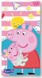 Dimcol Παιδική Πετσέτα Θαλάσσης Λευκή Peppa Pig