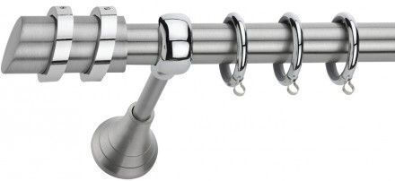 Best Метално Корнизно Тяло B020 Единично Ф20mm 200см Сребрист