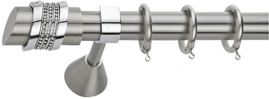 Best Метално Корнизно Тяло B015 Единично Ф20mm 160см Сребрист
