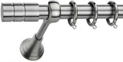 Best Метален Корниз B029 Двоен с Шина Ф20mm 160см Сребрист