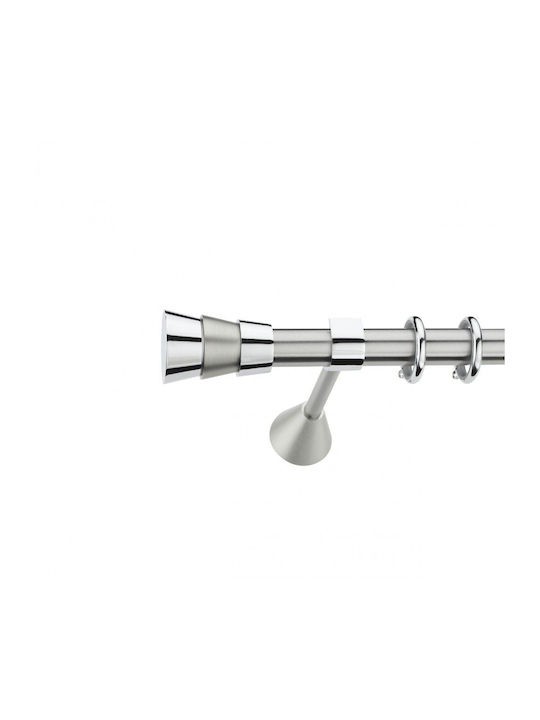 Best Bară Metalică Pentru Perdele B019 Dublă Cu Șină Φ20mm 160cm Argintie