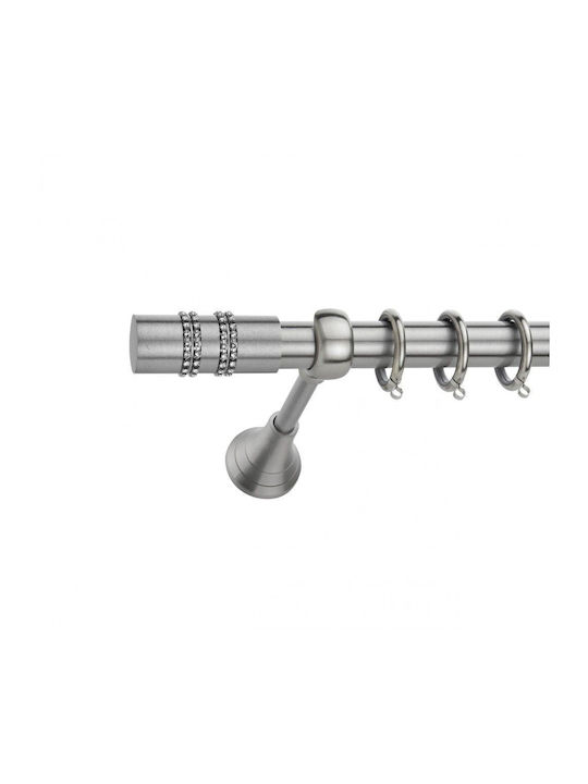 Best Bară Metalică Pentru Perdele B004 Simplă Φ20mm 160cm Argintie