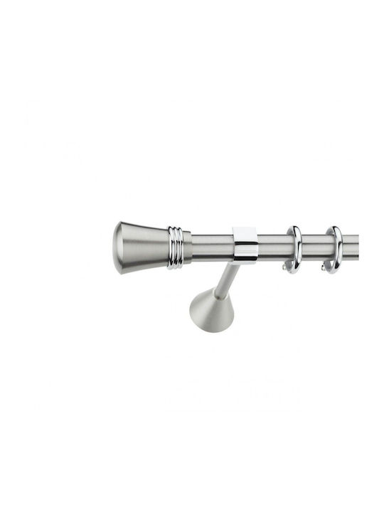 Best Bară Metalică Pentru Perdele B016 Dublă cu Șină Φ20mm 160cm Argintie